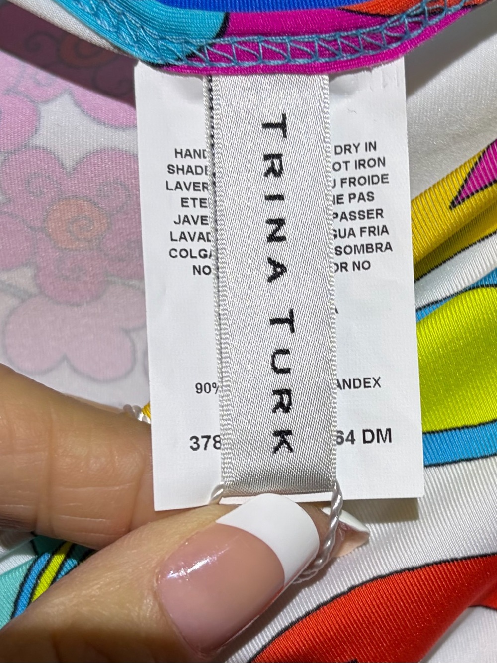 NWT Trina Turk Swim & Spa Bright Floral Cover Up Top - White/Multi. Sz Large - Picture 4 of 7